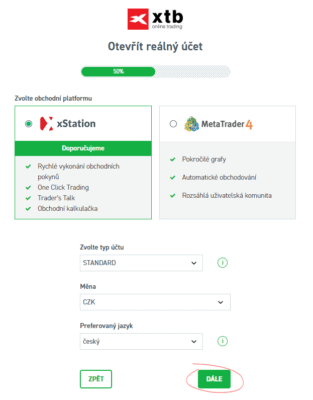 XTB broker registrace