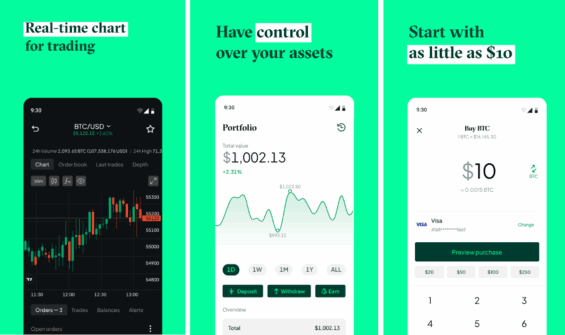 Mobilní aplikace Bitstamp