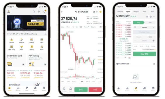 Binance mobilní aplikace