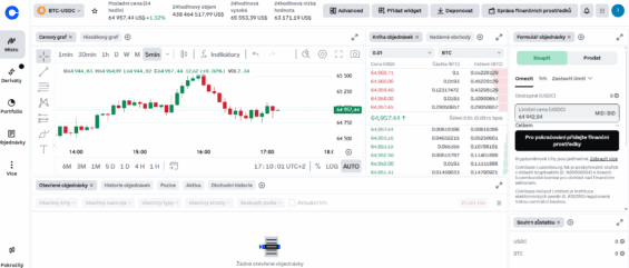 Rozhraní burzy Coinbase
