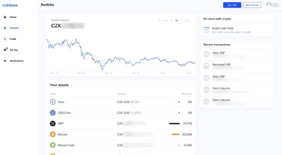 Portfolio u Coinbase
