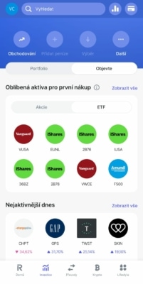 Investování do ETF u Revolut.