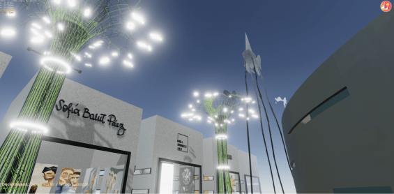 Ukázka budov v Decentralandu.