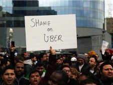 kritika uber protest