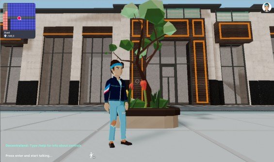 Screenshot ze hry decentraland