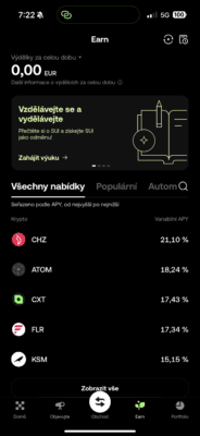 Mobilní platforma OKX earn
