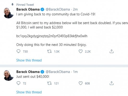 Podvodný Tweet "Baracka Obamy"