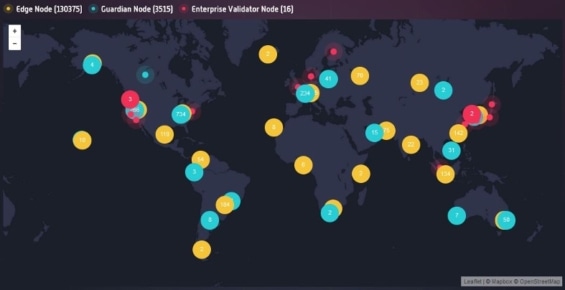 Mapa uzlů Theta Edge Network