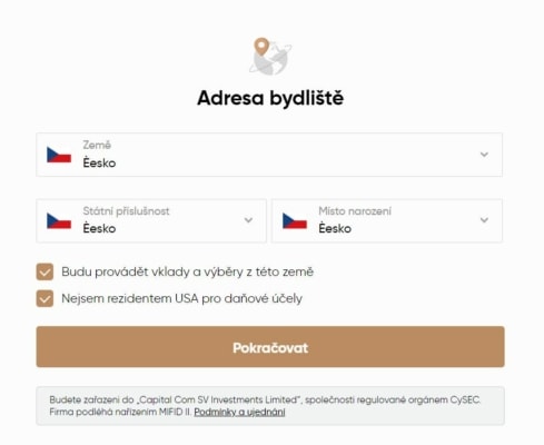 Adresa bydliště. 