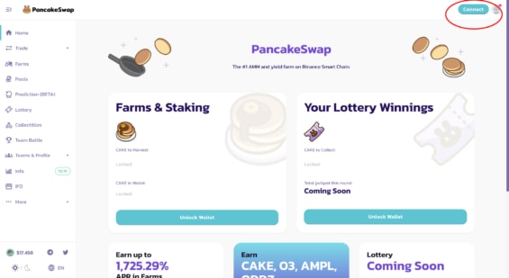 Připojte svoji MetaMask k PancakeSwap