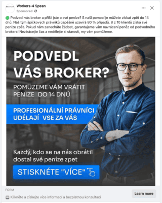 Jedna z reklam na seriózně vypadající pomocníky, kteří jsou však jednou z částí podvodu.