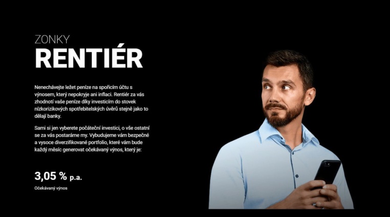 Zonky sází už pouze na službu Zonky Rentiér