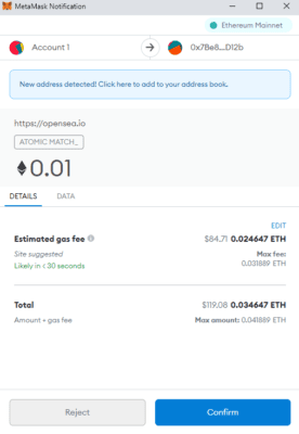 Extrémní gas fees na OpenSea