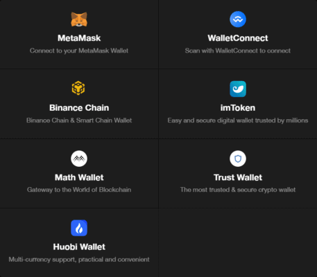 Podporované softwarové peněženky na StakeFi