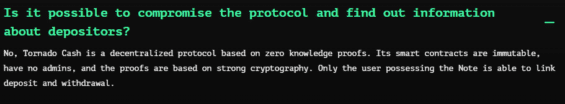 Tornado Cash - nikdo kromě tvůrce požadavku nemůže zpětně zjistit vazbu mezi adresami vkladu a výběru