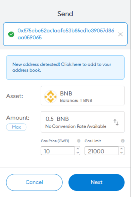 Volba gas limit a gwei v kryptoměnové peněžence Metamask