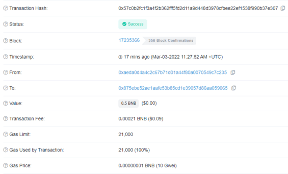 Detaily provedené transakce