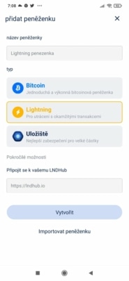 Tvorba Lightning Network peněženky