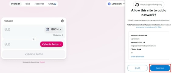 Optimism Uniswap approve