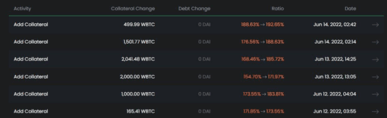 Změny v zálohách (kolaterálu)