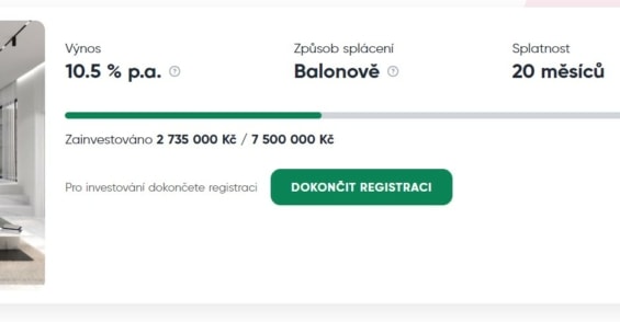 Registrace na crowdfundingové platformě fingood – krok 4.
