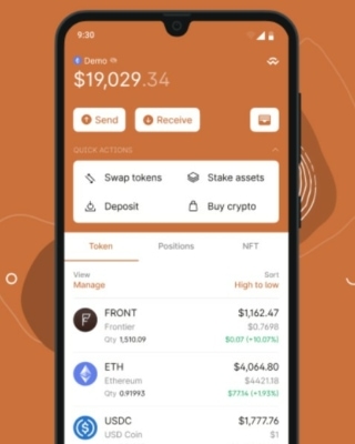 Frontier hlavní obrazovka