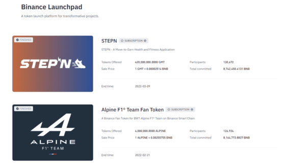 Binance launchpad