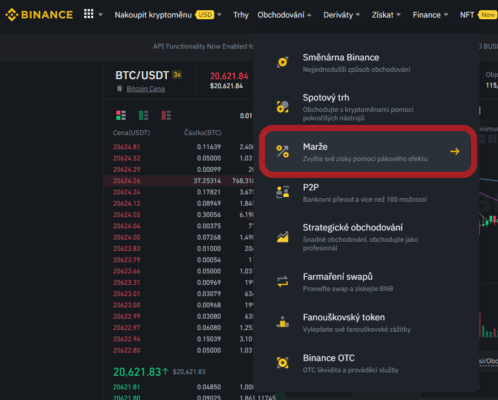 Binance marže