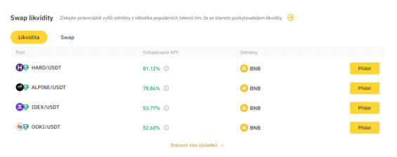 Liquidity providing na Binance