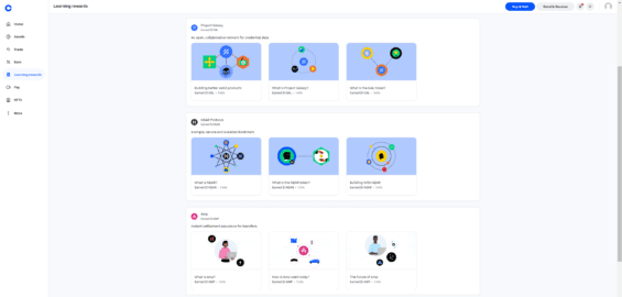 Coinbase Learning rewards