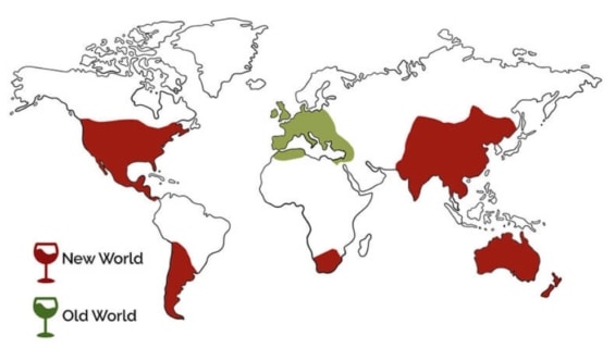 Mapa největších producentů investičních vín na světě