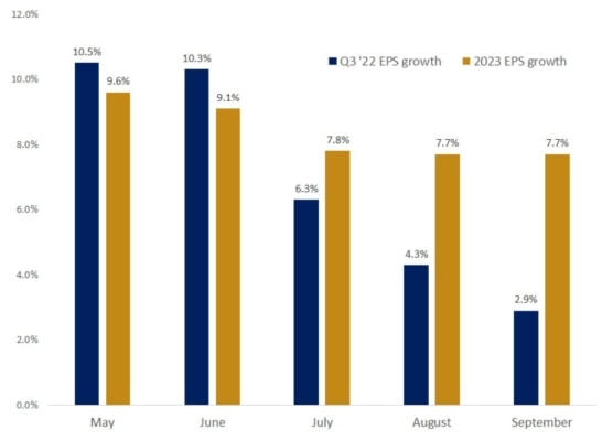 Konsenzuální očekávání počítají s průměrný růstem ziskovosti amerických podniků o pouhých 2,9 %