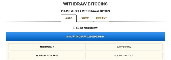 Výběr BTC z freebitco.in