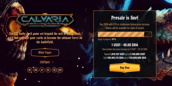 Calvaria - Karetní sběratelská hra s NFT předměty