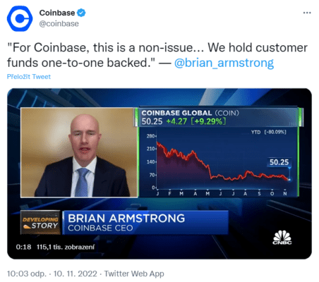 Coinbase tweet