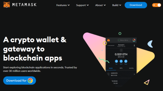 webove stranky penezenky metamask