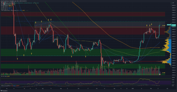 Bitcoin na denním grafu