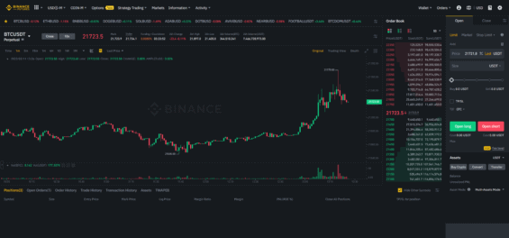 Rozhraní Binance Futures