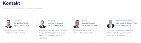 Podle dotazu můžete kontaktovat některé oddělení a doptat se na vše potřebné