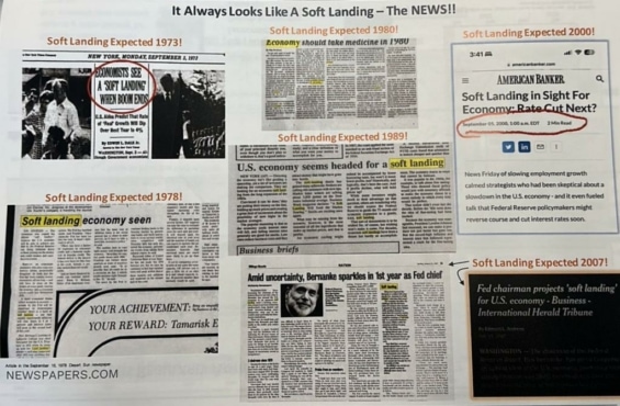 Zmínky o soft landing v amerických novinách