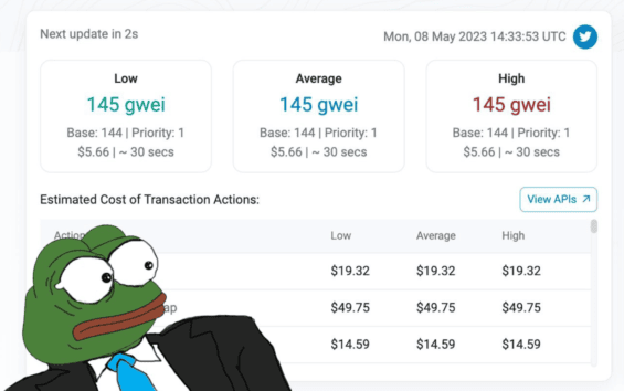 Pepe gas fees