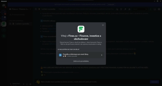 Připojení k Finex Discordu – krok 3.