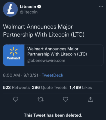 Fake news Litecoin