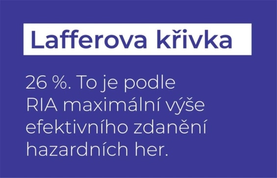 Laffairevo křivka v v efektivitě výběru daní z hazardních a loterijních her je na 26%