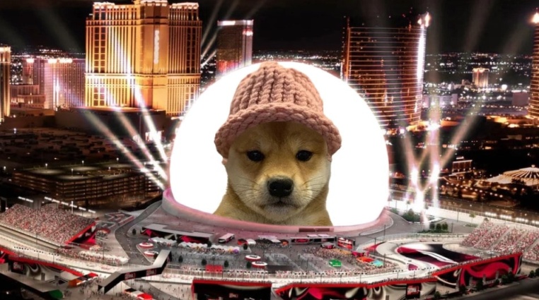 Memecoin v Las Vegas! Komunita vybrala 16 milionů Kč na obří venkovní reklamu