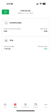Investiční plány - mobilní aplikace
