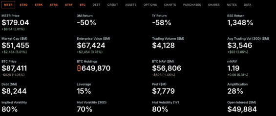 Metriky společnosti Strategy