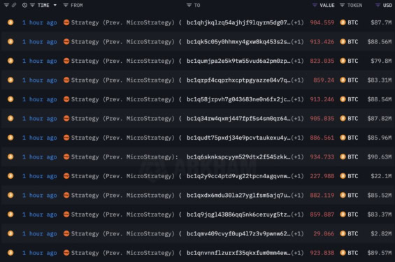 Přesun bitcoinů společností Strategy