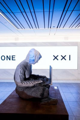 Socha zakladatele BTC na NYSE