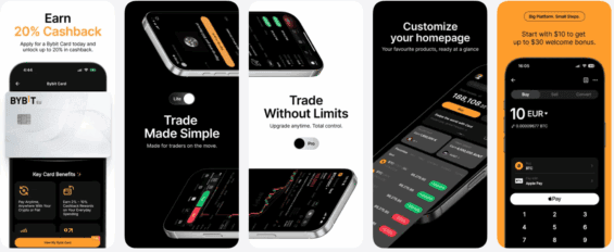 Mobilní aplikace Bybit EU